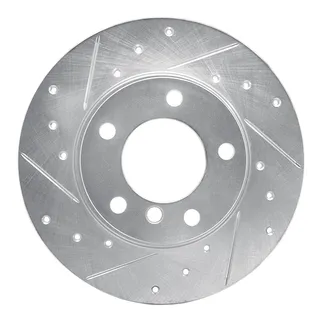 R1 Concepts EDZ-31038L Brake Rotor Drilled and Slotted Silver